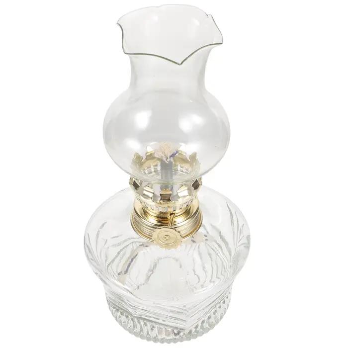 Lampe en verre vintage transparente lampe à huile lanterne pour maison chambre fêtes éclairage rustique lumière à huile vintage occasion spéciale salon chambre festive