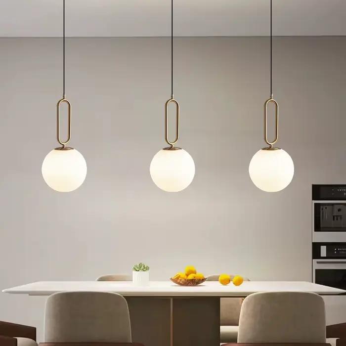 Lampes suspendues en verre pour restaurant bar magasin de vêtements îlot de cuisine luminaire en laiton décor lampe suspendue de chevet élégante à offrir pour occasions spéciales