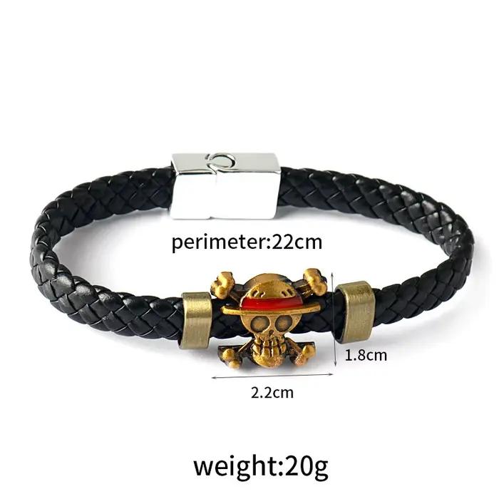 Bracelet de mode One Piece Portgas D. Ace Monkey D. Luffy, bracelet tissé multicouche créatif, cadeau de la Saint-Valentin