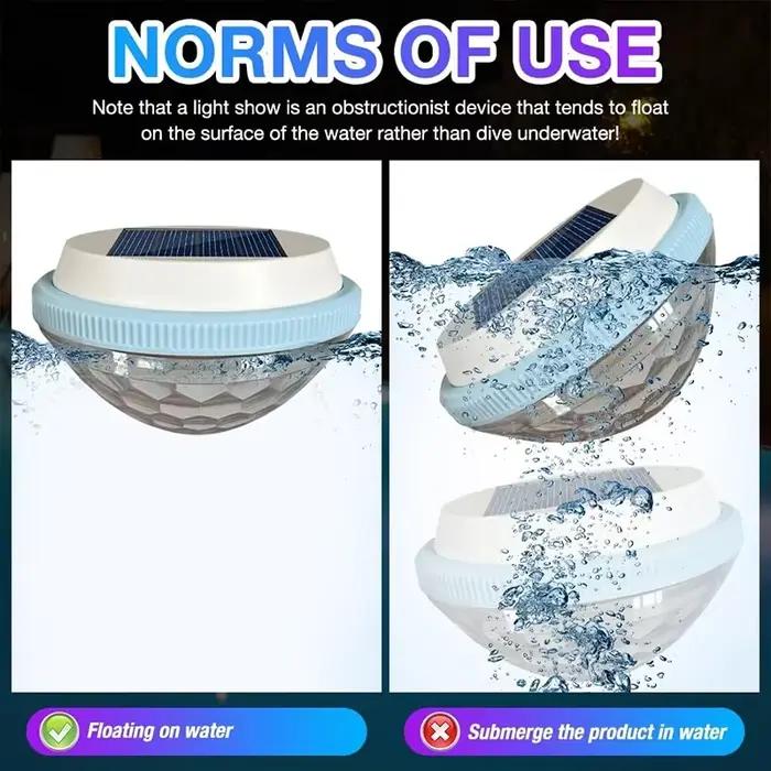 Éclairage solaire flottant pour piscine, 1 paquet, lumières d'étang étanches à couleur changeante RGB pour la décoration de piscines, routes de cour