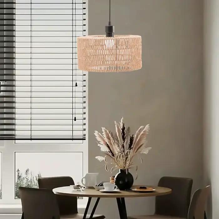 Abat-jour en ULde papier tissé Boho