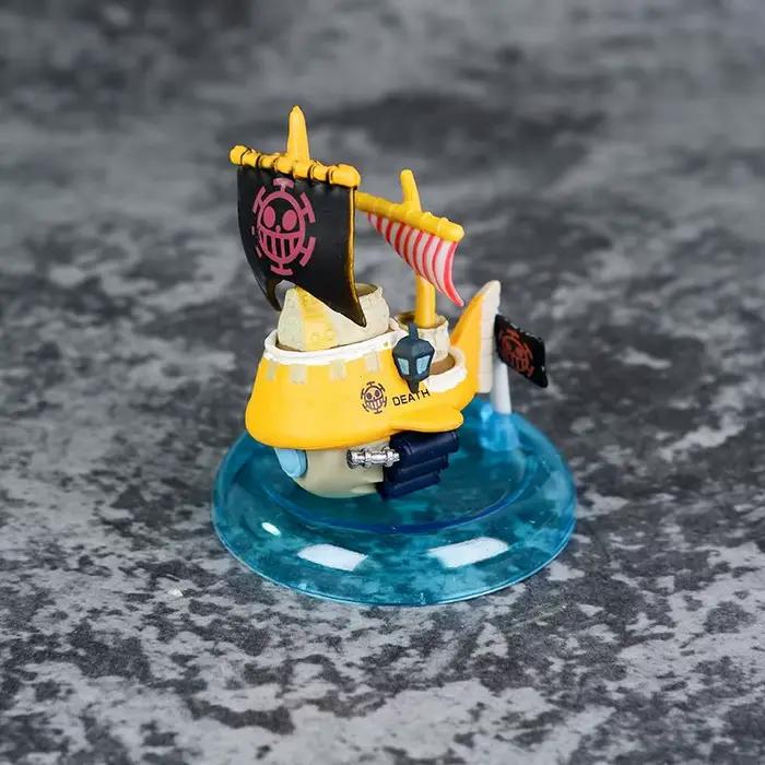 Lot de 6 figurines de bateaux pirates One Piece : Sunny, Go Merry, Blackbeard – Modèles décoratifs pour boîtier PC