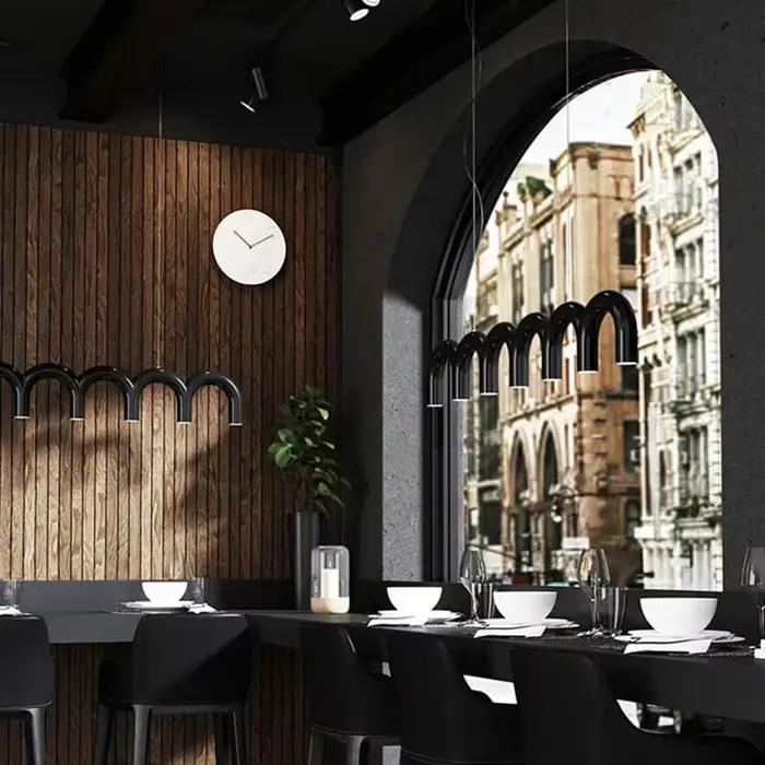 Oblure Arc lustre Post Design moderne suspension pour café salon cuisine lampe en forme de U