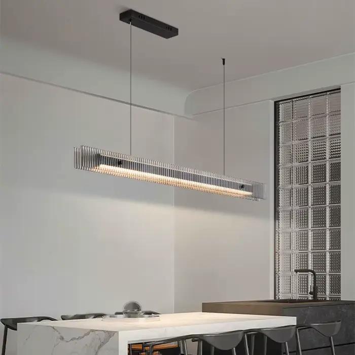 Lampe suspendue LED moderne noire pour cuisine île chambre restaurant décoration bar comptoir suspension éclairage adaptable à divers styles de décoration