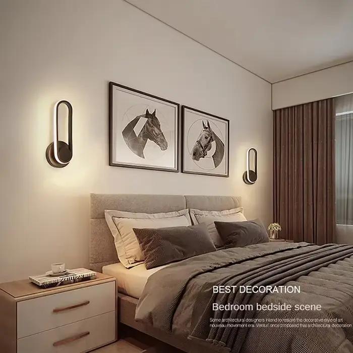 Applique murale LED rotative moderne pour allée escalier chambre chevet salon salle à manger balcon éclairage intérieur