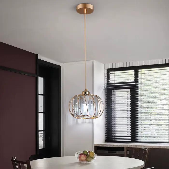 Suspension Moderne en Aluminium Chromé Poli Idéale pour Salon Etude Chambre Principale Hôtel Bureau Couloir Cuisine Occasions Spéciales