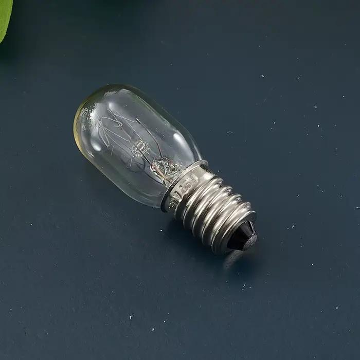 Ampoule sphérique de lampe à sel E14, ampoule à filament tubulaire 220-240V 15W, utilisée pour remplacer les ampoules en verre dans les hottes, les machines à coudre,