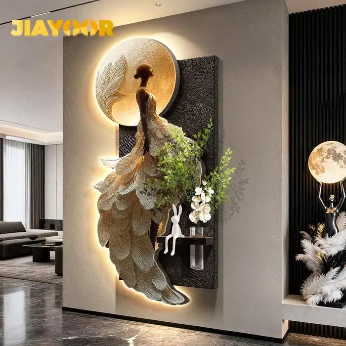 Lampe murale LED moderne en forme de figurines d'art pour couloir