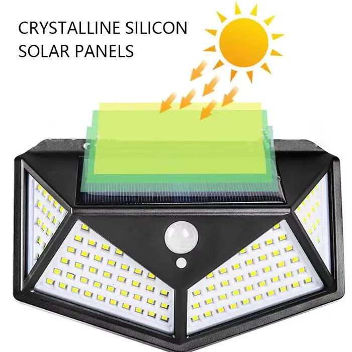 Lampe murale solaire avec détecteur de mouvement pour extérieur résistant à l'eau et sans fil pour jardins, terrasses et couloirs