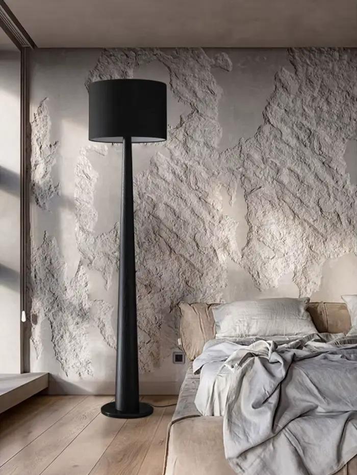 Lampe sur pied en bois moderne de luxe