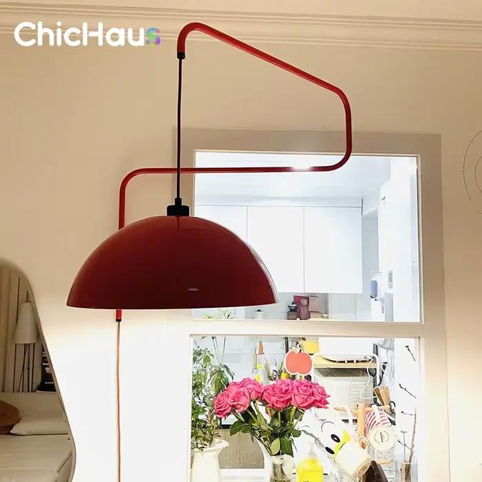 Lampe murale rotative nordique à LED à bras long pour restaurant