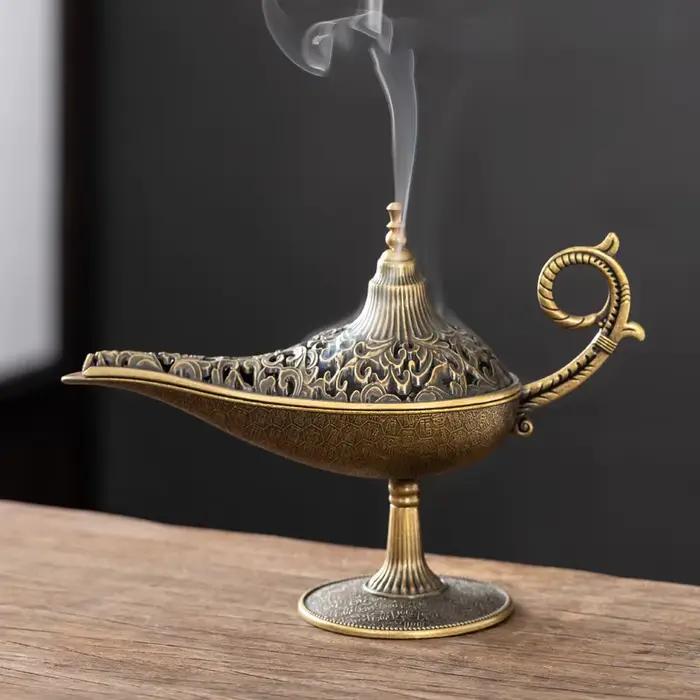 Brûleur d'encens en métal de style antique