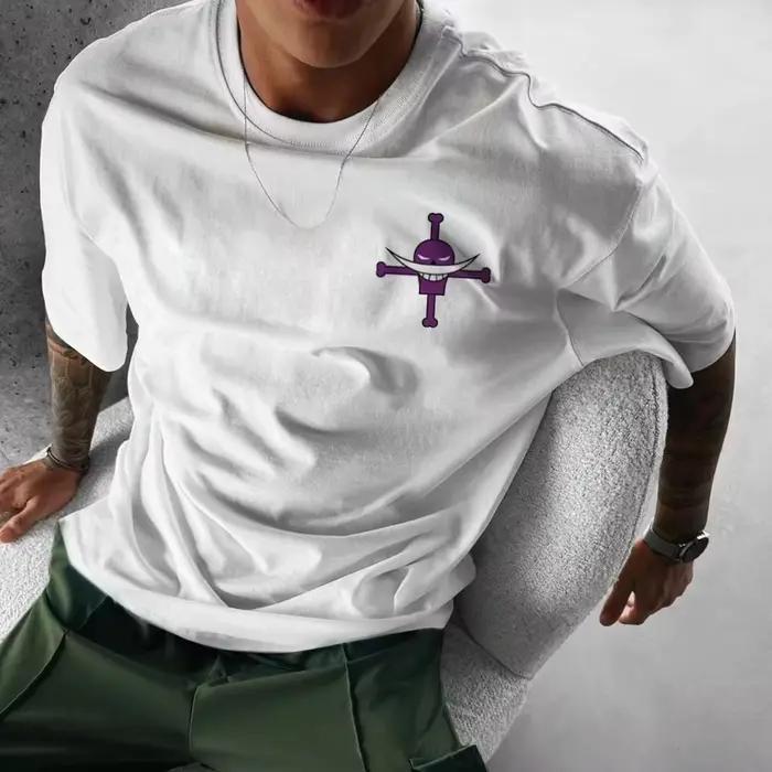 T-shirt d'été pour homme One Piece 2026, nouvelle collection, tendance anime Edward Newgate, style punk pour garçons et enfants, tenue parent-enfant automne