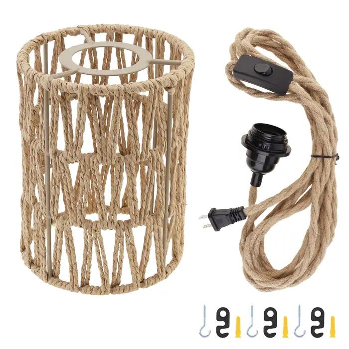 Lampe suspendue en rotin