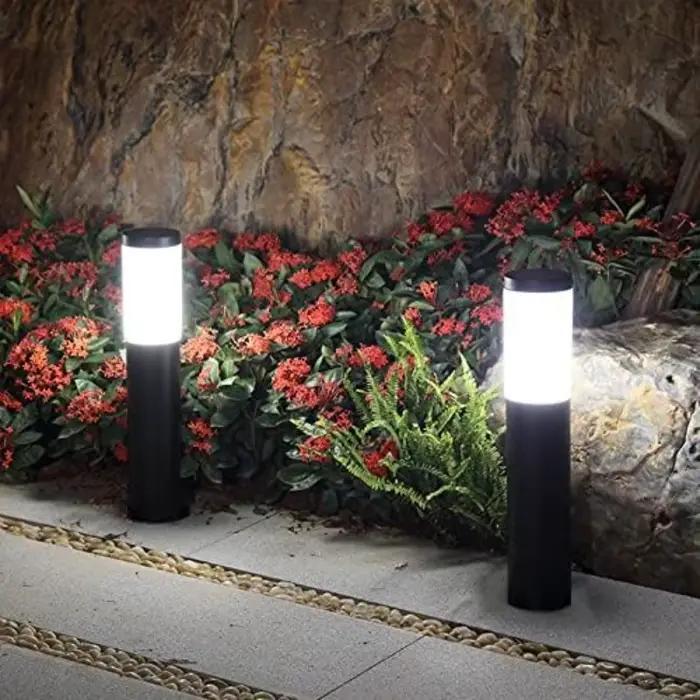 Réverbères solaires extérieurs à LED 1/2/4 avec capteurs de mouvement marche/arrêt automatiques adaptés aux jardins