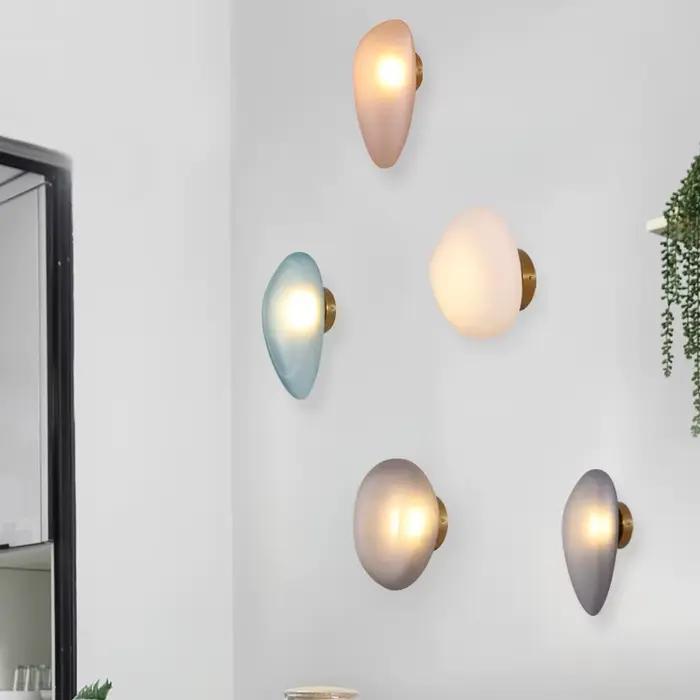 Lampes murales en verre à bulles
