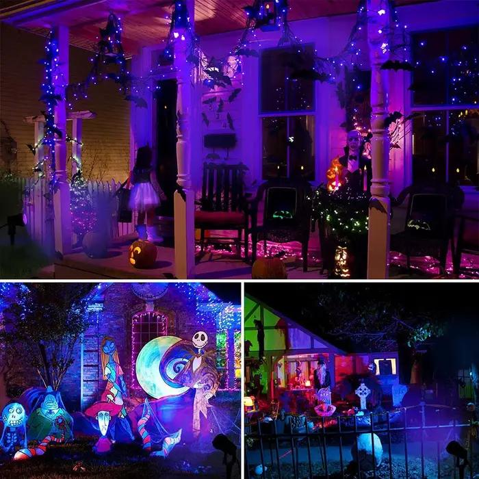 LED lumière violette 10W 30W lumière noire 405nm lampe UV projecteur pour vacances Halloween, durcissement de la résine, décor de fête, affiche fluorescente