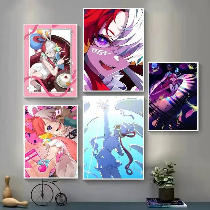 Affiches Anime One Piece Uta, impression HD, décoration murale Vintage, pour la maison, la salle d'étude, 1 pièce