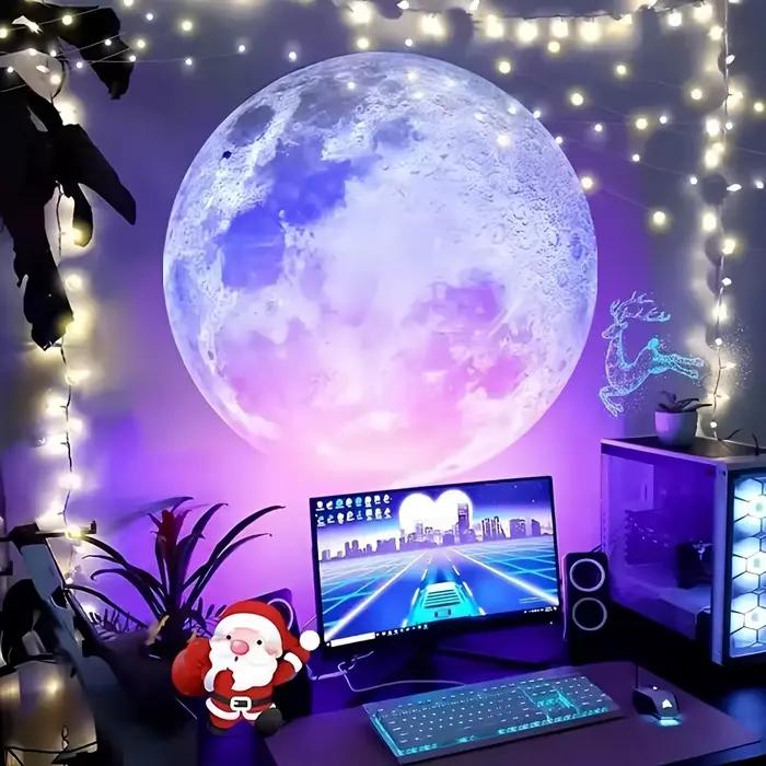 Projecteur LED planétaire, 6 images projetées, lumière rotative à 360 degrés, cadeau, décoration de chambre, support photo, photographie.