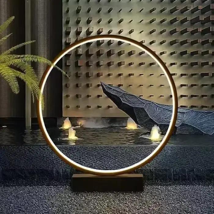 Lampe de jardin circulaire pour rue applique murale créative