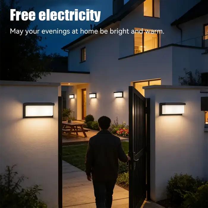 Lampe murale solaire d'extérieur