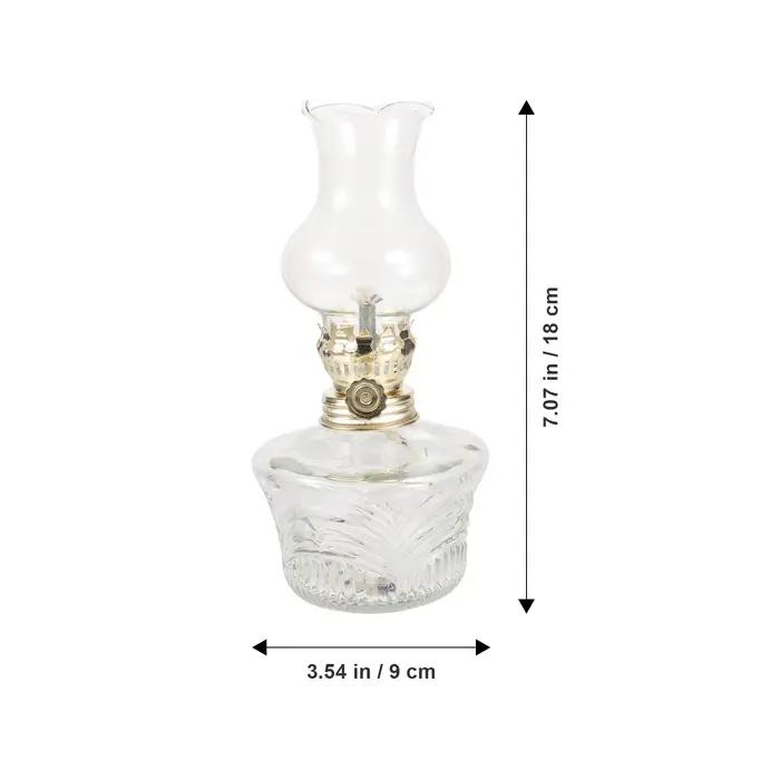 Lampe en verre vintage transparente lampe à huile lanterne pour maison chambre fêtes éclairage rustique lumière à huile vintage occasion spéciale salon chambre festive
