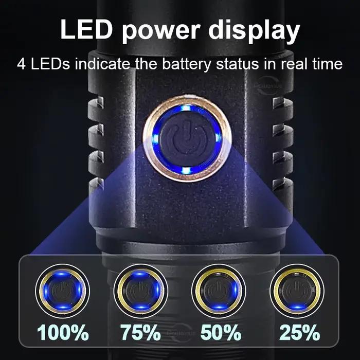 9900000LM lampe de poche LED la plus puissante 800 Watts lampe torche Rechargeable USB 5000 mètres lampe de poche haute puissance lanterne tactique