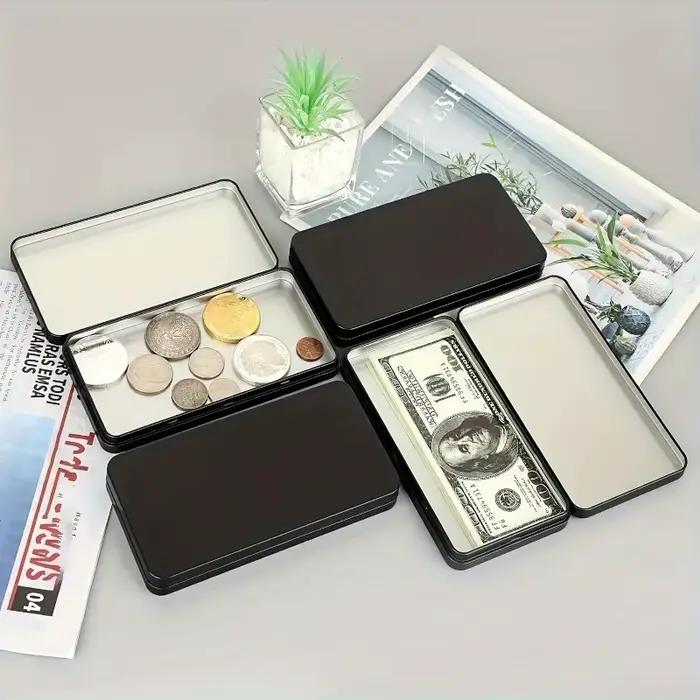 Organisateur de rangement pour espèces : Boîte à monnaie et boîte à billets avec couvercle - Haute qualité, fond plat - Fournitures de bureau pour l'organisation quotidienne du bureau