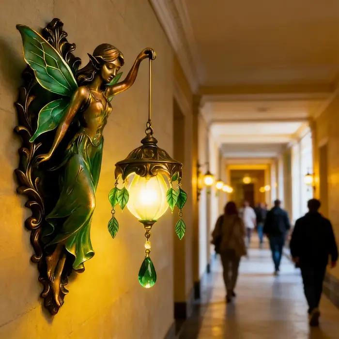 Lampe d'ambiance murale vintage à ailes de fée pour la décoration intérieure élégante, idéale pour la maison, le dortoir universitaire, la ferme, la chambre, le salon, le bureau, occasions spéciales