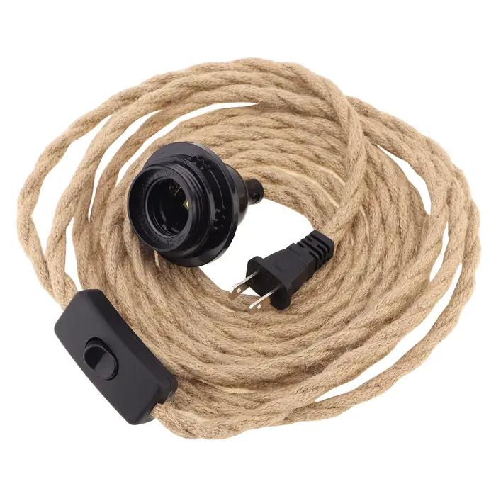 Lampe suspendue en rotin