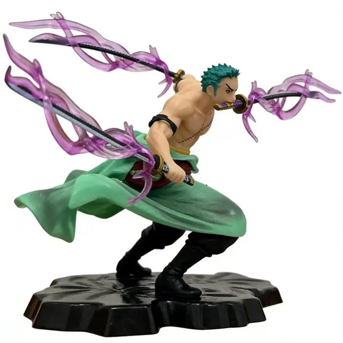 En stock, figurine d'anime One Piece de 10 cm, GK Roronoa Zoro, statue de manga à trois lames Sa-maximum, figurine d'action, modèle de collection, jouet pour enfant