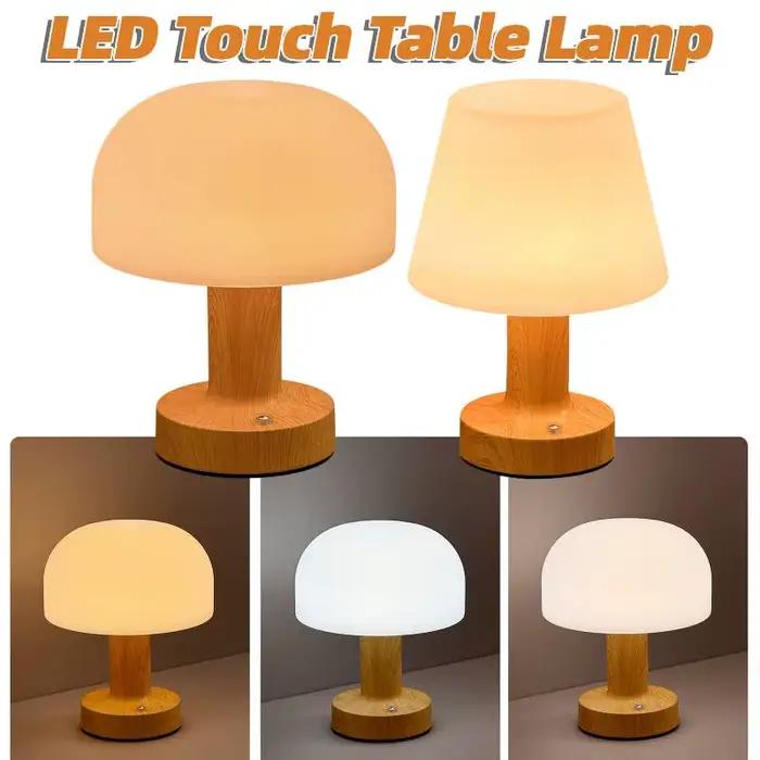 Lampe de table LED moderne style champignon