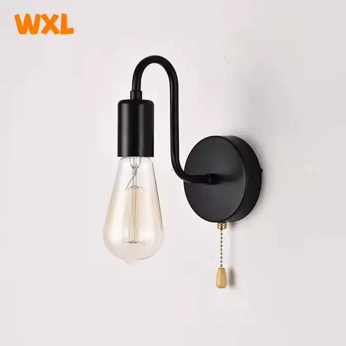Applique murale industrielle nordique fer noir E27 luminaire décoratif pour chambre salle de bain salon romantique ambiance élégante à offrir occasions spéciales