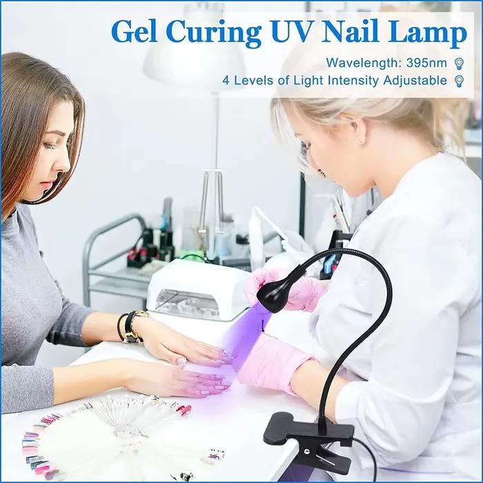 Lampe UV LED 395nm pour ongles, lumière ultraviolette, séchoir à ongles USB à clip, lumière noire, lampe de polymérisation UV pour le durcissement de la résine et le nail art