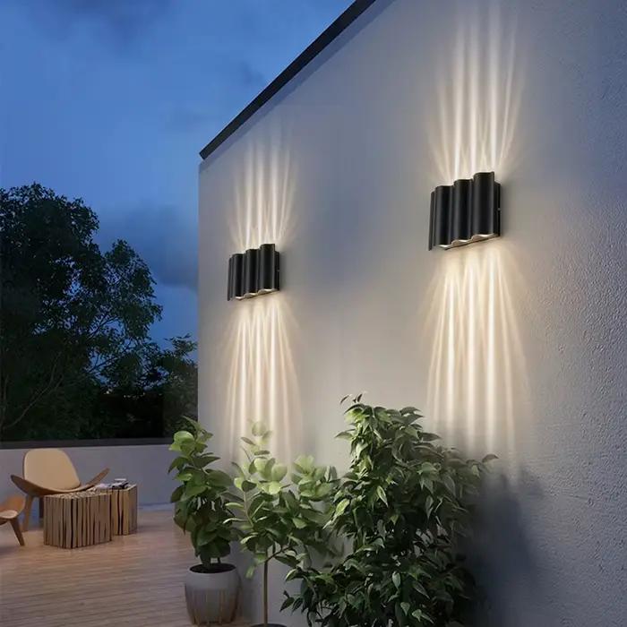 Mur LED lumières 6W 12W 18W balcon applique lampes étanche éclairage extérieur en aluminium jardin porche lampe décor à la maison AC110V 220V