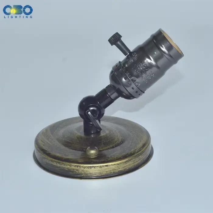 Base de lampe Vintage Edison E27 avec interrupteur