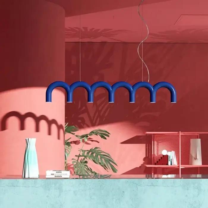 Oblure Arc lustre Post Design moderne suspension pour café salon cuisine lampe en forme de U