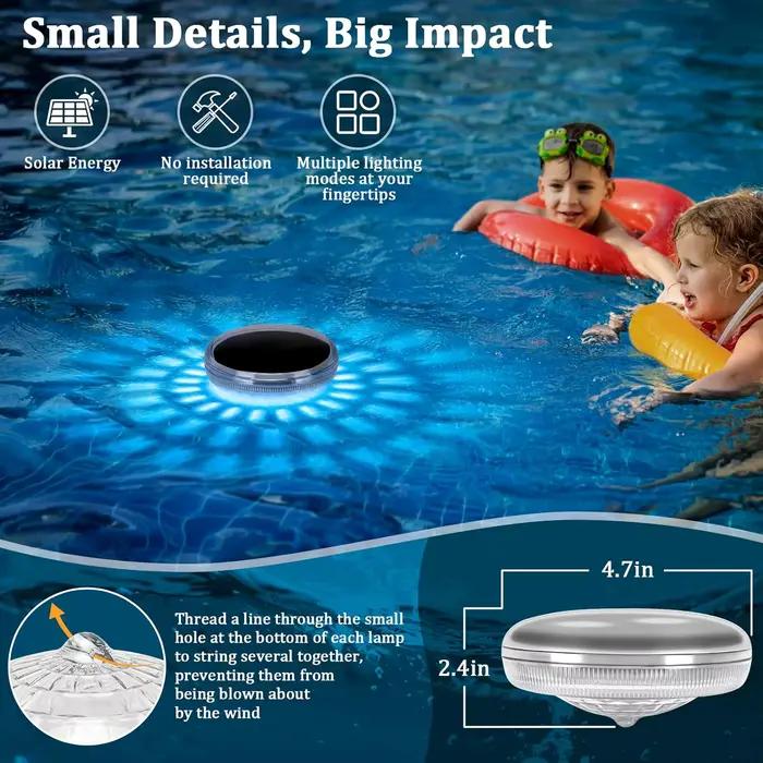 Lampes solaires flottantes pour piscine, changement de couleur, lumière LED étanche IP67, à énergie solaire, pour piscine, étang, jacuzzi, décoration de fête de mariage