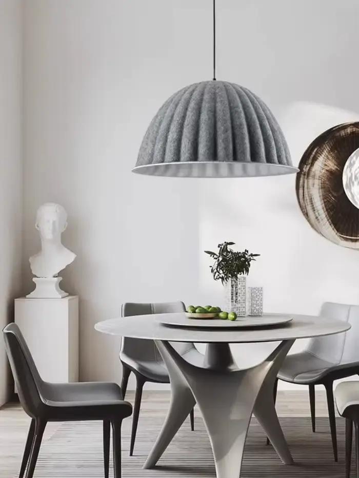 Lampe suspendue LED colorée en feutre design