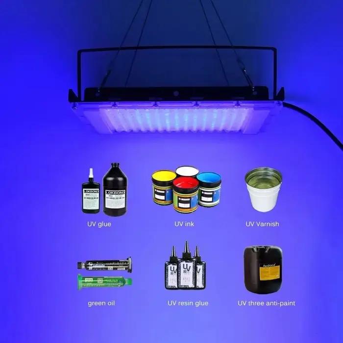 Lampe UV de polymérisation ultraviolette sans ombre pour la détection fluorescente de colle, huile verte et résine, lumière violette 365nm 405nm 395nm, 100W 200W 300W