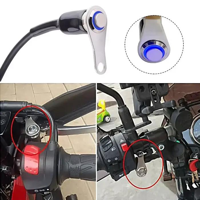LED moto interrupteur marche + arrêt guidon montage en alliage d'aluminium étanche 12V antibrouillard lampes moto lumière bouton interrupteur