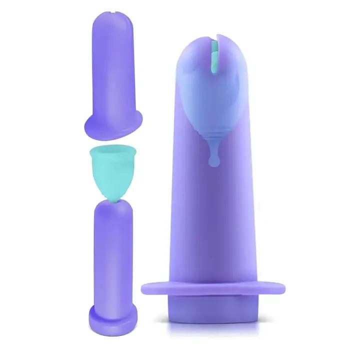 Outil applicateur pour coupelles menstruelles pour une insertion facile, applicateur de coupe menstruelle réutilisable, écologique, fonctionne avec la plupart des coupelles menstruelles