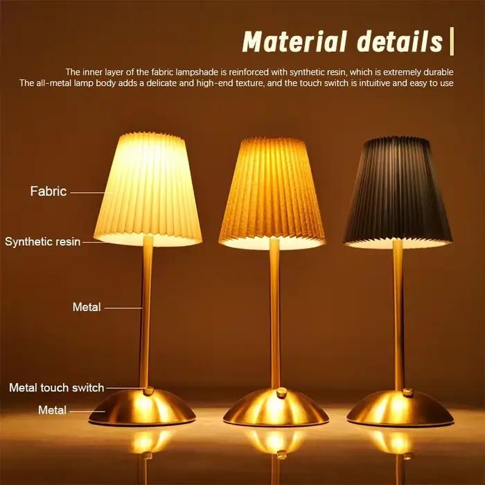 Petite lampe de Table plissée Rechargeable