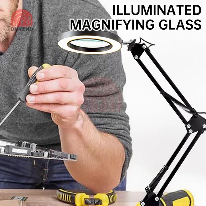 Lampe de bureau LED grossissante 10X