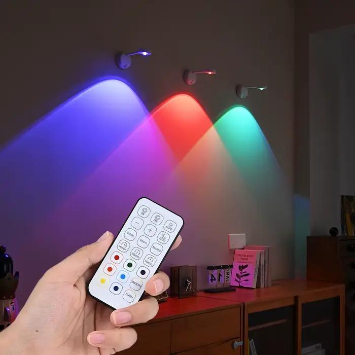 Lumière murale sans fil à détection humaine RGB, projecteur LED à intensité variable pour éclairer les œuvres d'art et les images modernes à offrir pour la décoration intérieure