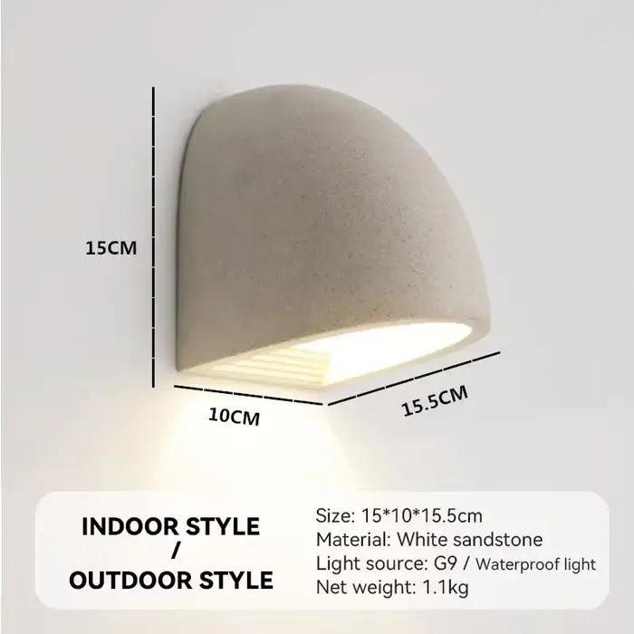 Lampes led nordiques simple fond mural terrazzo lampe extérieure étanche terrasse villa cour clôture ciment applique murale