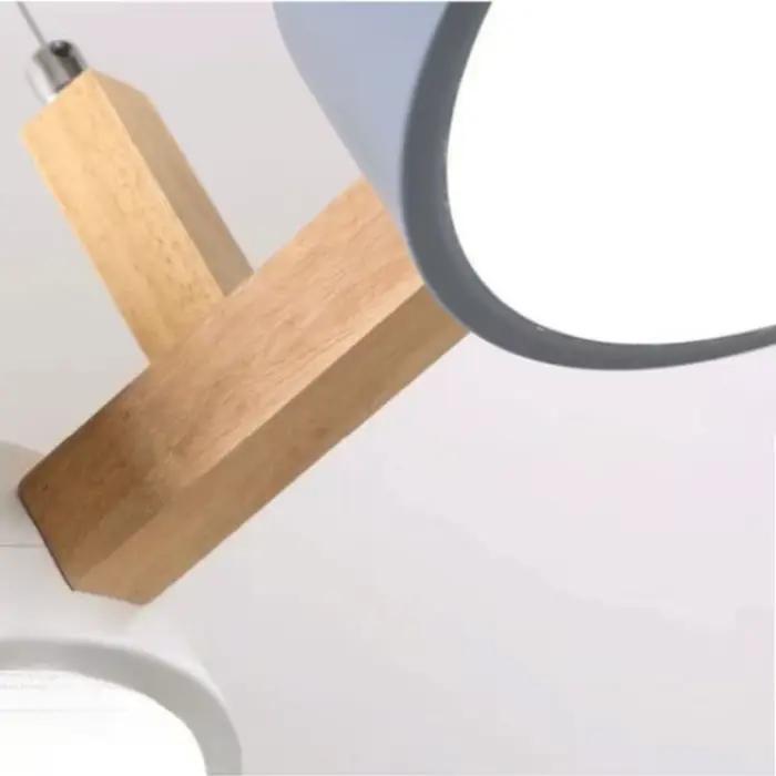 Lampe suspendue LED à trois têtes en forme de macaron
