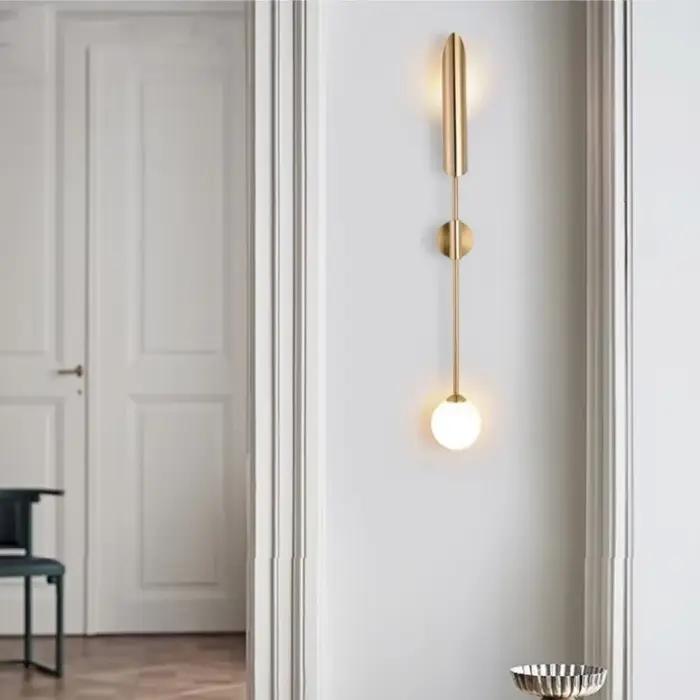 Applique murale LED créative nordique postmoderne personnalisée pour couloir escalier fond de salon chambre à coucher chevet matériaux robustes design moderne
