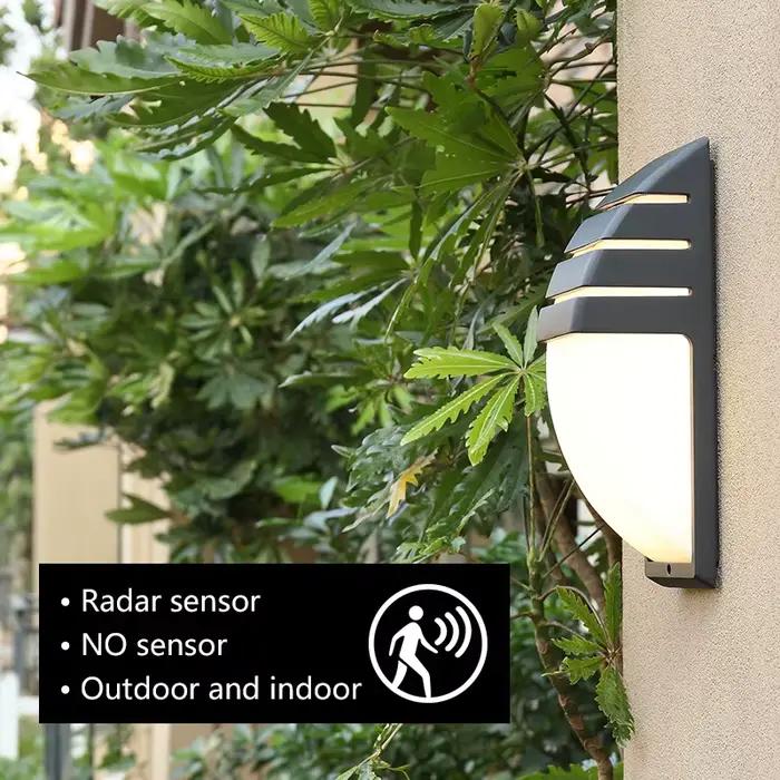 Applique murale Radar LED avec capteur de mouvement pour éclairage extérieur moderne et durable pour porch lights occasions spéciales
