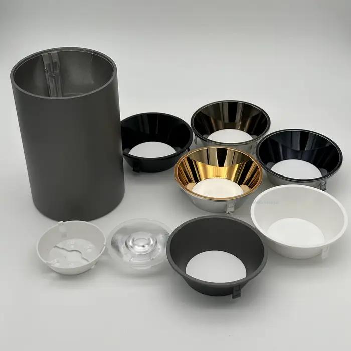 Spot LED cylindrique gris